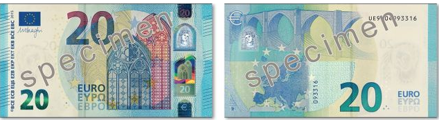 Le Nouveau Billet De 20 Euros Presente Par La Bce